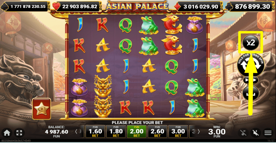 Asian Palace Gamble Feature
