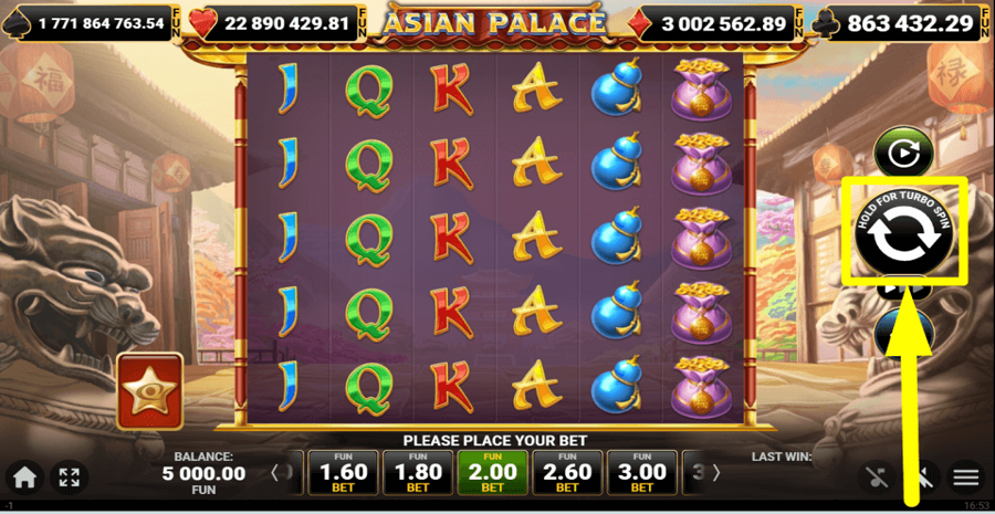 Asian Palace Spin Button