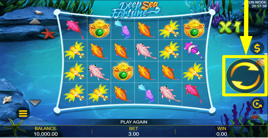 Aspect Gaming Deep Sea Fortune Spin Button