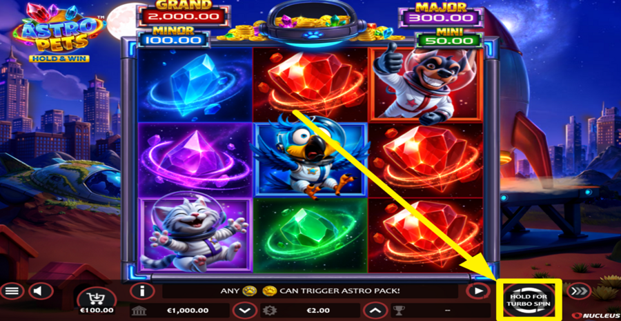 Astro Pets Hold And Win Spin