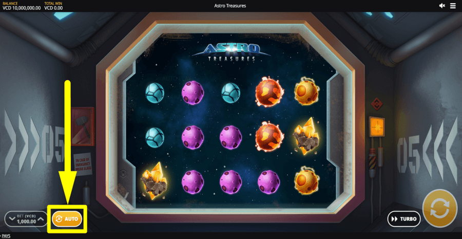 Astro Treasures Autoplay Feature