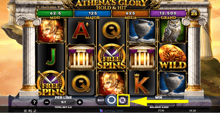 Athenas Glory Hold And Hit Autoplay Feature