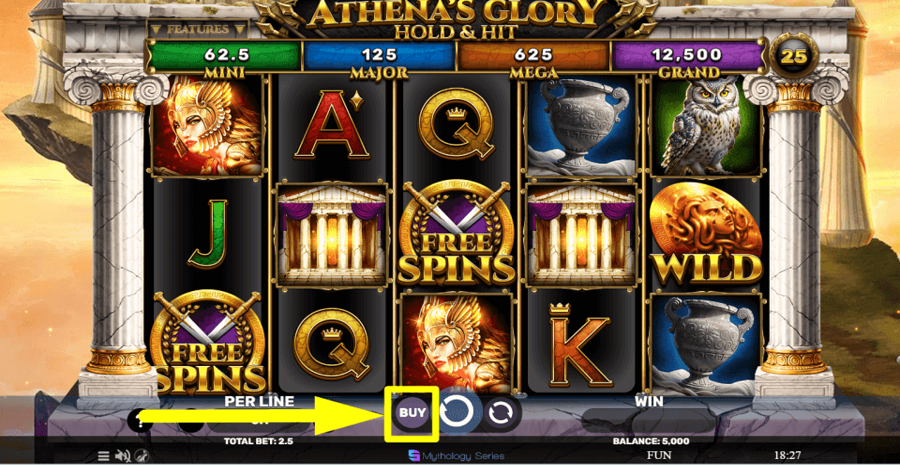 Athenas Glory Hold And Hit Buy Feature
