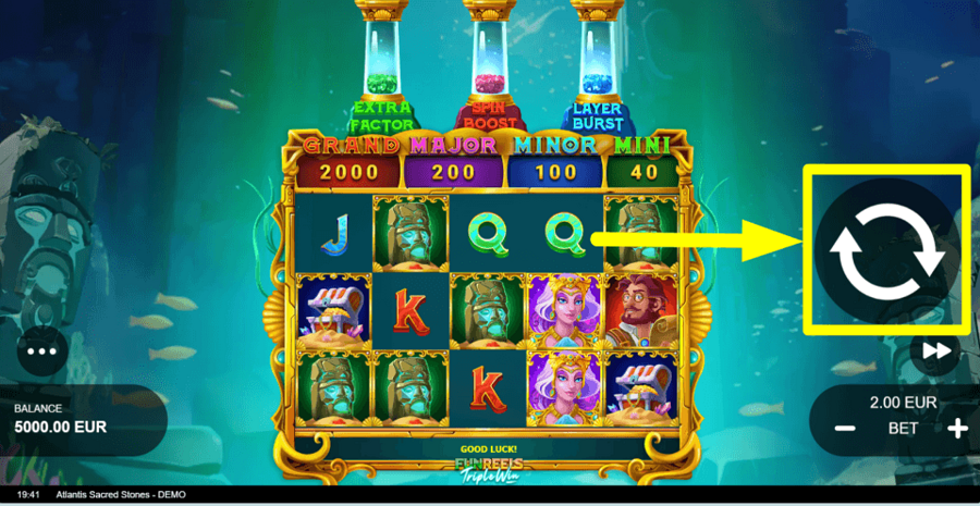 Atlantis Sacred Stones Spin Button