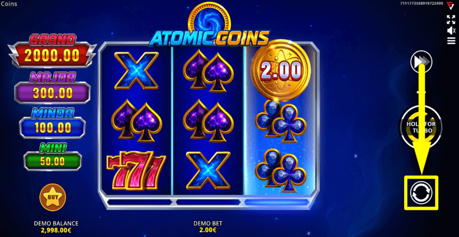 Atomic Coins Running Wins Autoplay Feature