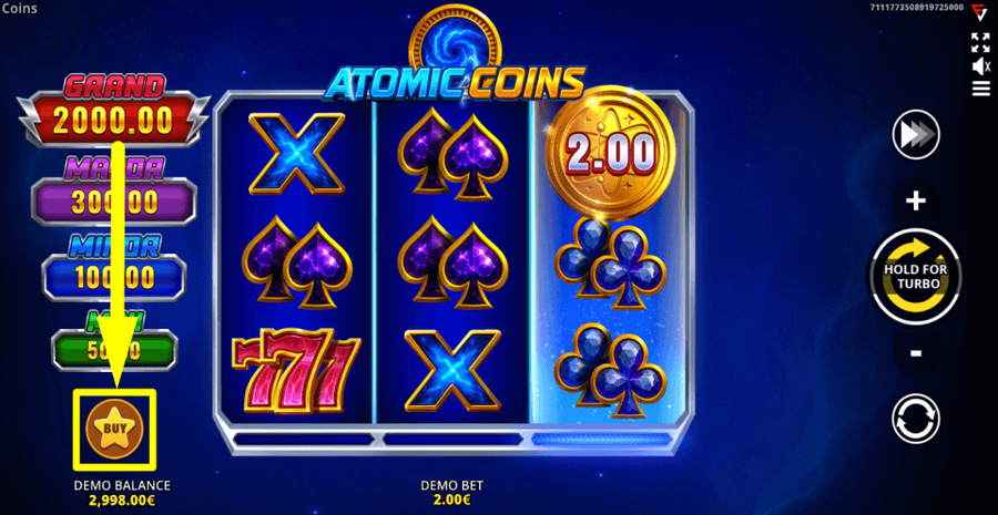 Atomic Coins Running Wins Buy Feature