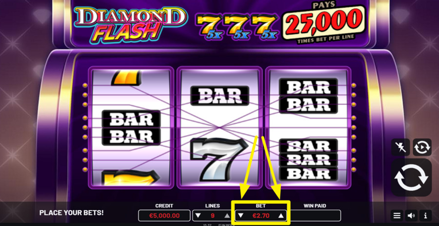 Atomic Slot Lab Diamond Flash Adjust Total Bet