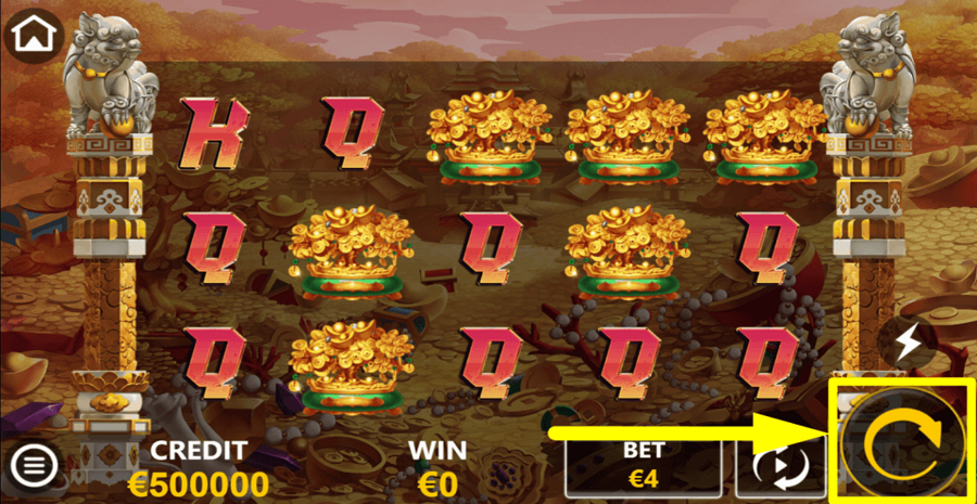 Auspicious Fortune God 3 Spin Button