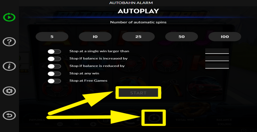 Autobahn Alarm Autoplay