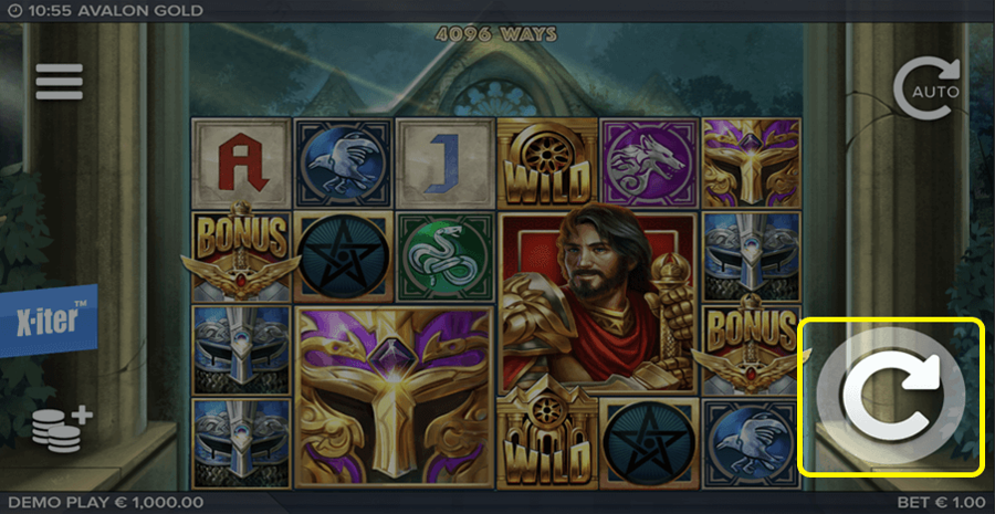 Avalon Gold Spin Button