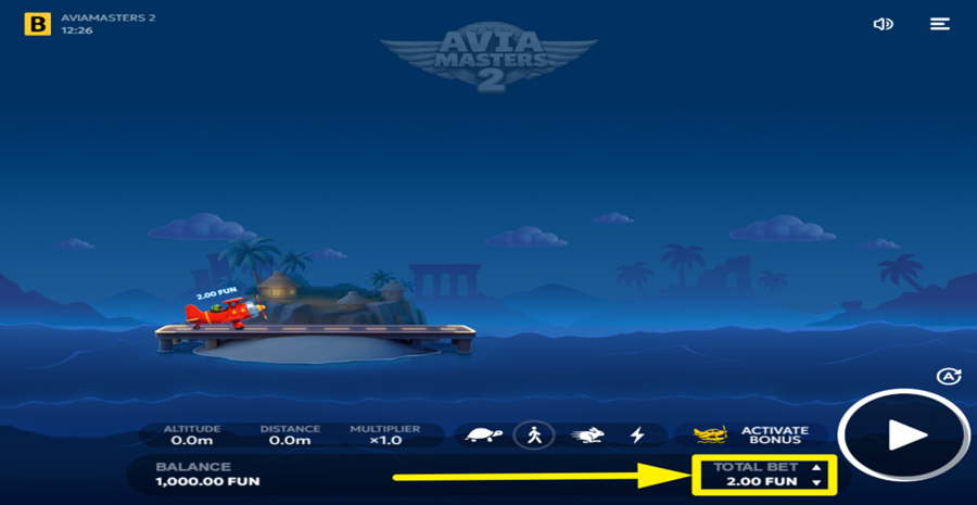Aviamasters 2 Adjust Bet