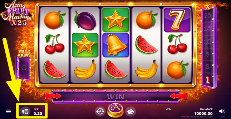 Azino Fruit Machine x25 Adjust Bet