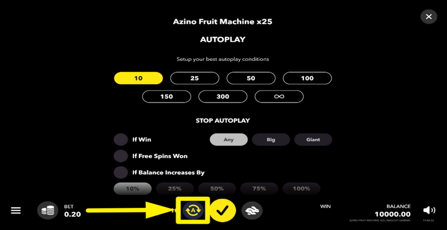 Azino Fruit Machine x25 Autoplay