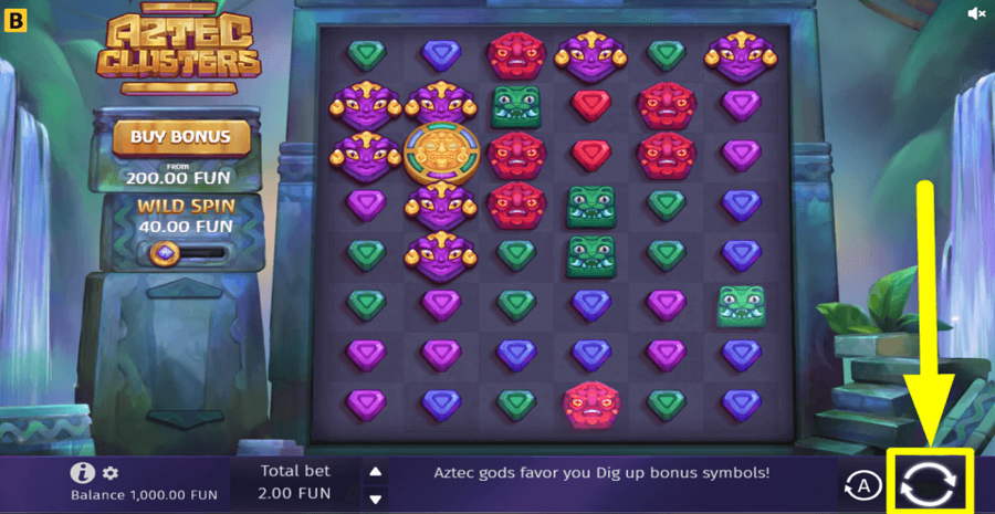 Aztec Clusters Spin Button
