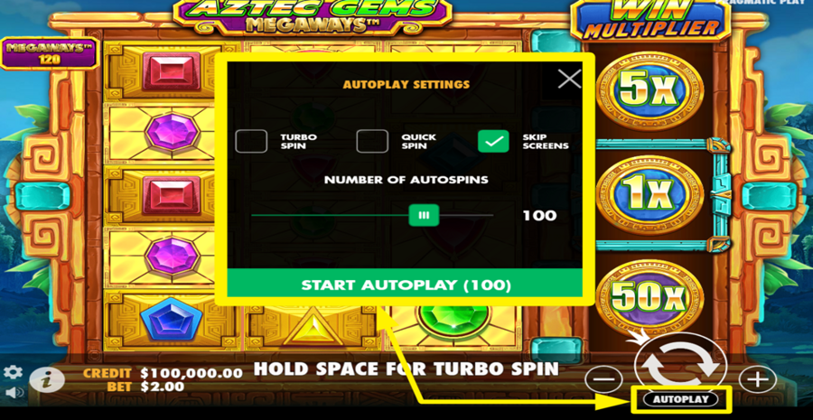 Aztec Gems Megaways Autoplay