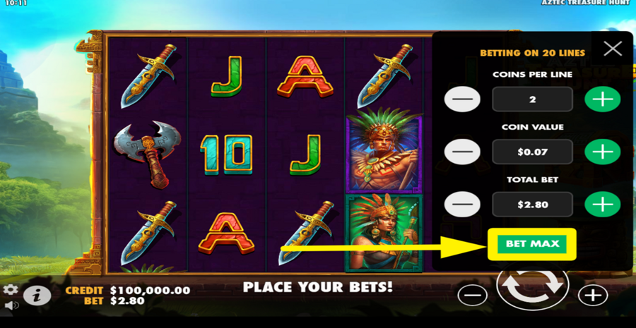 Aztec Treasure Hunt Max Bet