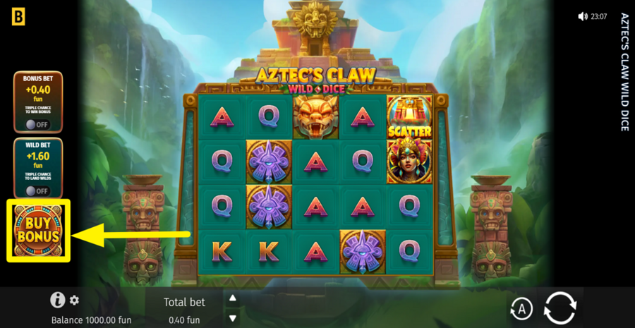 Aztecs Claw Wild Dice Buy Bonus