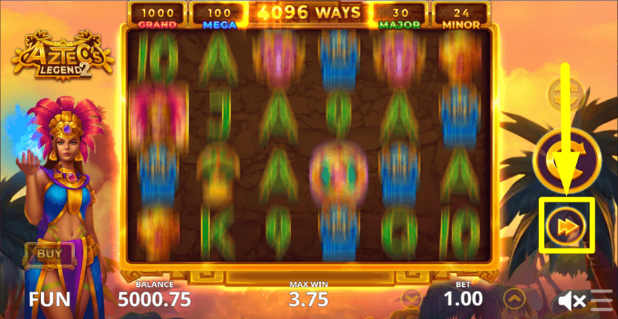 Aztecs Legend 2 Fast Play Feature