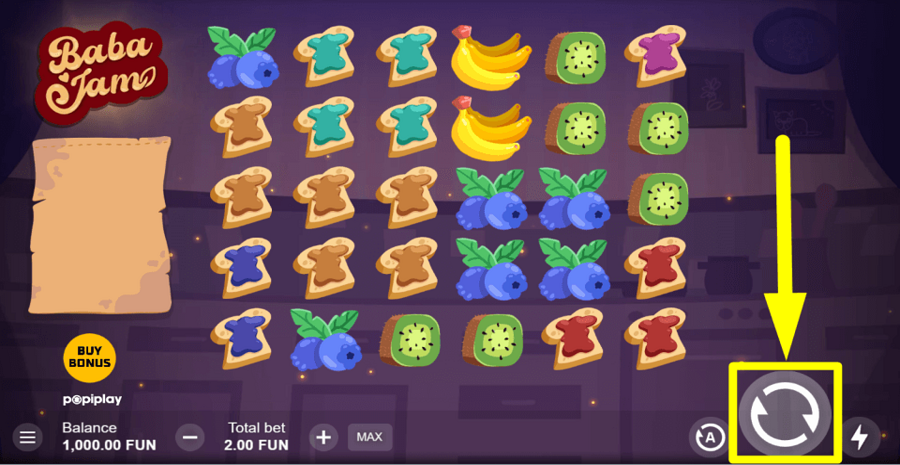 Baba Jam Spin Button