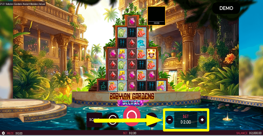 Babylon Gardens Ancient Wonders Deluxe Bet Value