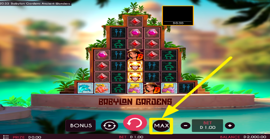 Babylon Gardens Ancient Wonders Max Bet