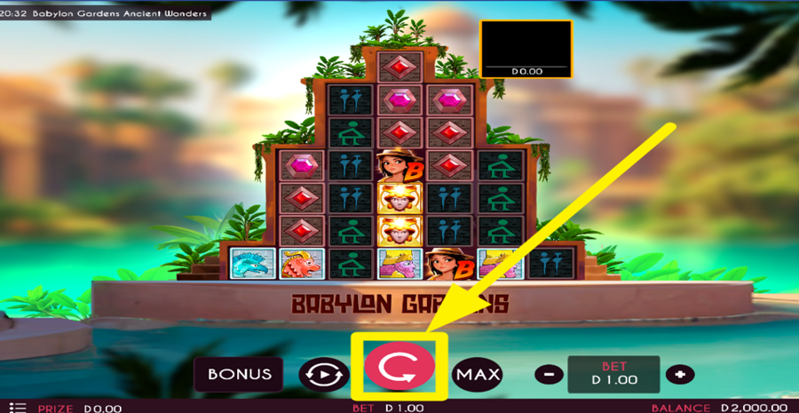 Babylon Gardens Ancient Wonders Spin Button