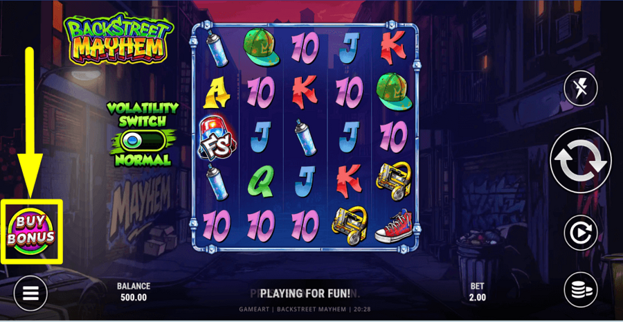 Backstreet Mayhem Buy Feature