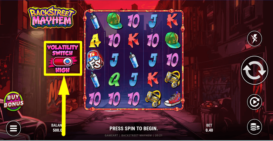 Backstreet Mayhem Volatility Feature