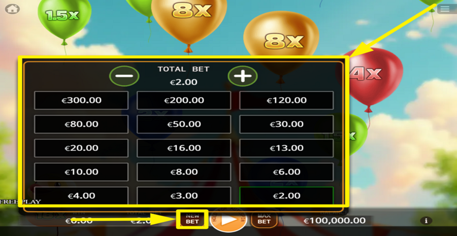 Balloon Joker Adjust Bet