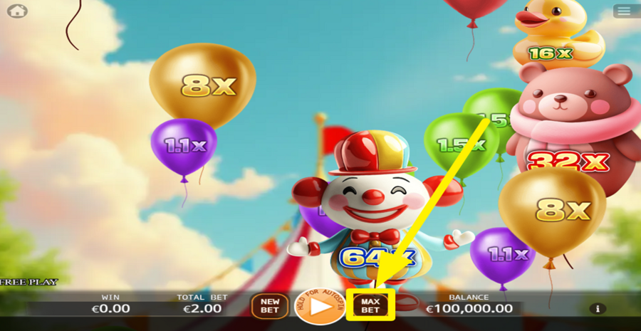 Balloon Joker Max Bet