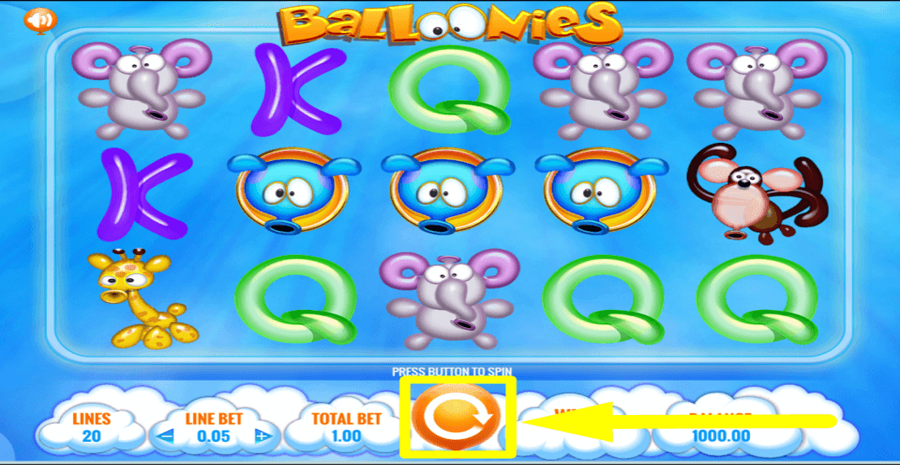 Balloonies Spin Button