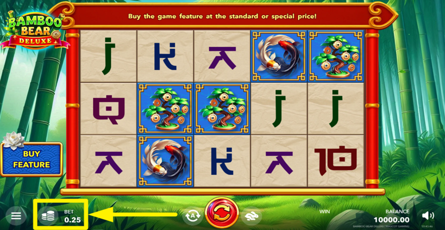 Bamboo Bear Deluxe Adjust Bet