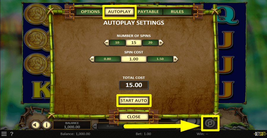 Bamboo Rush Autoplay Feature