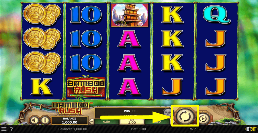 Bamboo Rush Spin Button