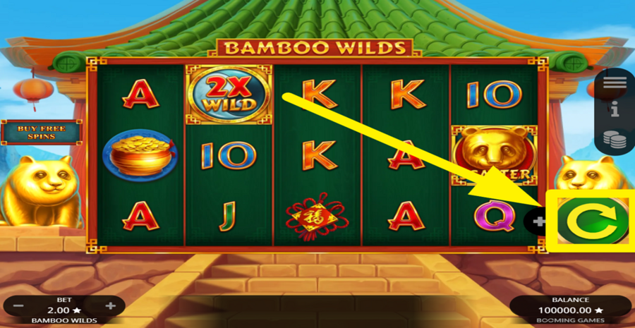 Bamboo Wilds Spin Button