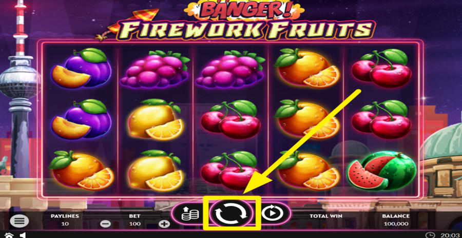 Banger Firework Fruits Spin Button