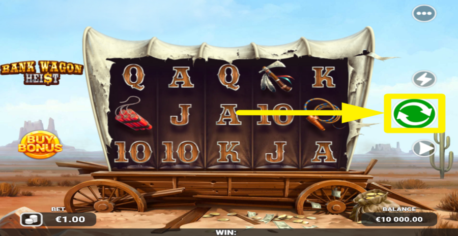 Bank Wagon Heist Spin Button