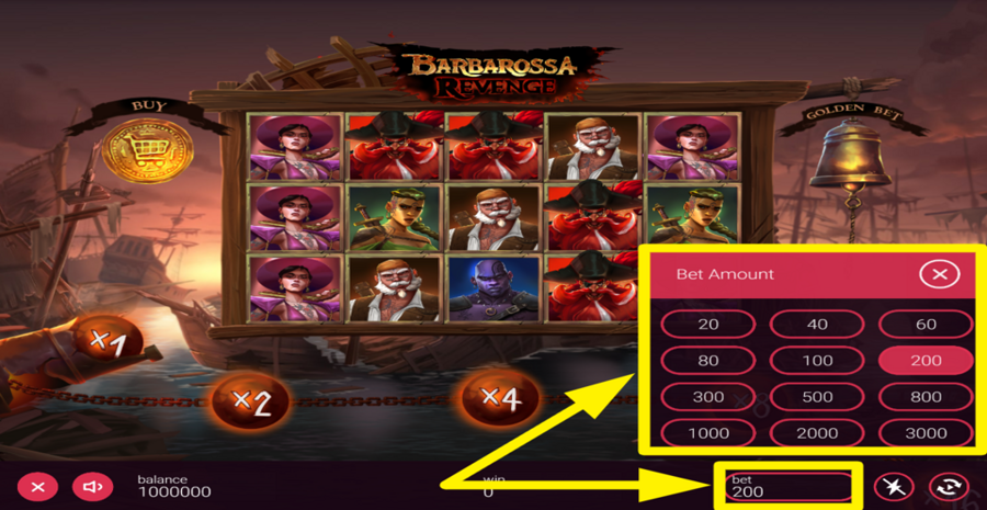 Barbarossa Revenge Adjust Bet