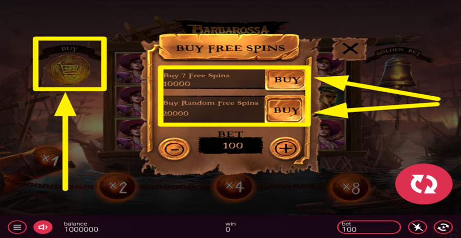 Barbarossa Revenge Buy Bonus