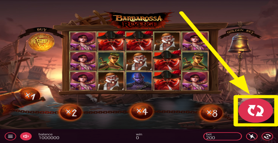 Barbarossa Revenge Spin Button