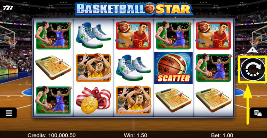 Basketball Star Spin Button