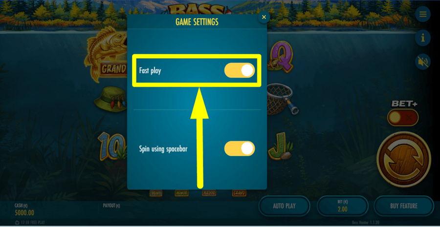 Bass Hunter Turbo Feature