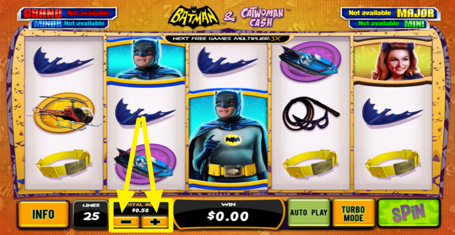 Batman And Catwoman Cash Adjust Bet