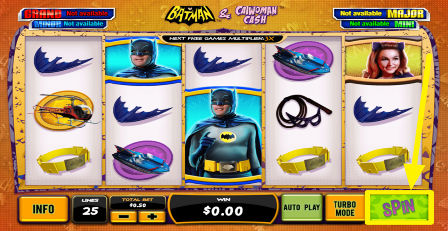 Batman And Catwoman Cash Spin Button