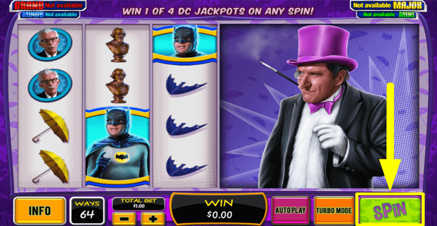 Batman And The Penguin Prize Spin Button