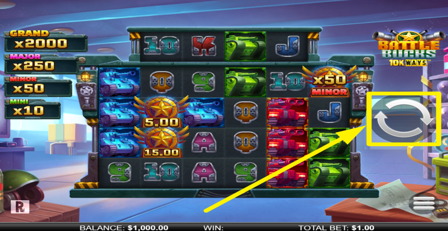 Battle Bucks 10k Ways Spin