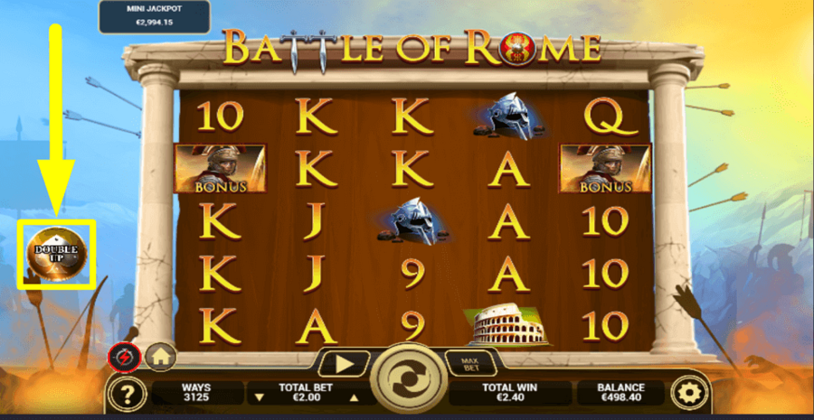 Battle Of Rome Double Up Feature