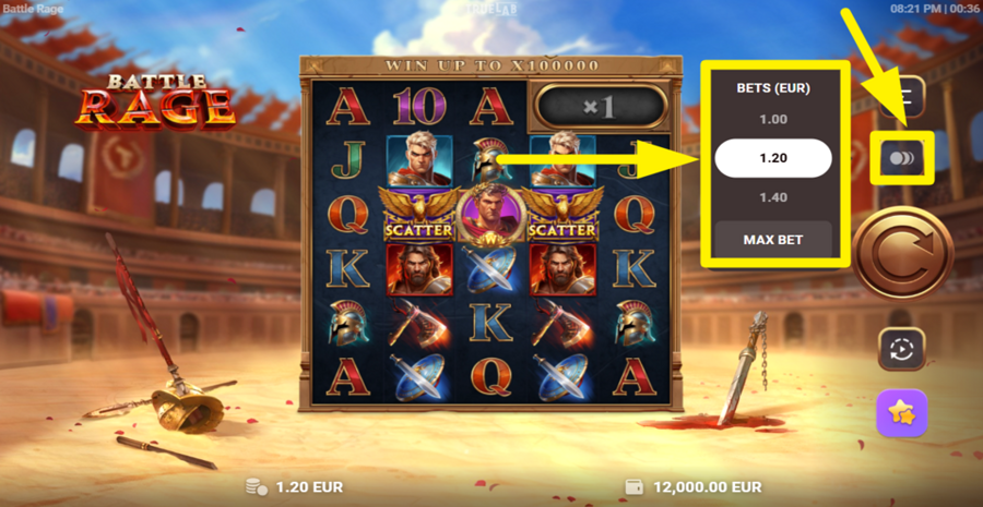 Battle Rage Adjust Bet