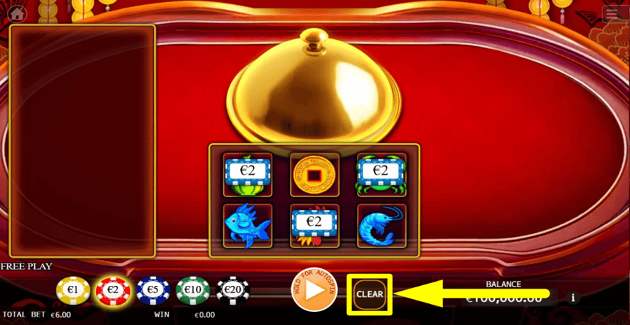 Bau Cua Clear Button