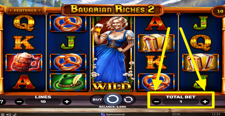 Bavarian Riches 2 Adjust Total Bet